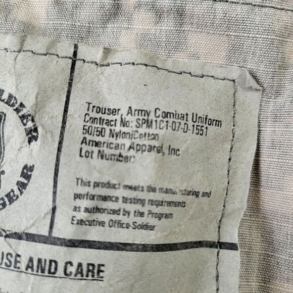 ACU Digital Camo Combat Cargo Pants Ripstop BDU US Army Military Medium Long - Picture 6 of 9